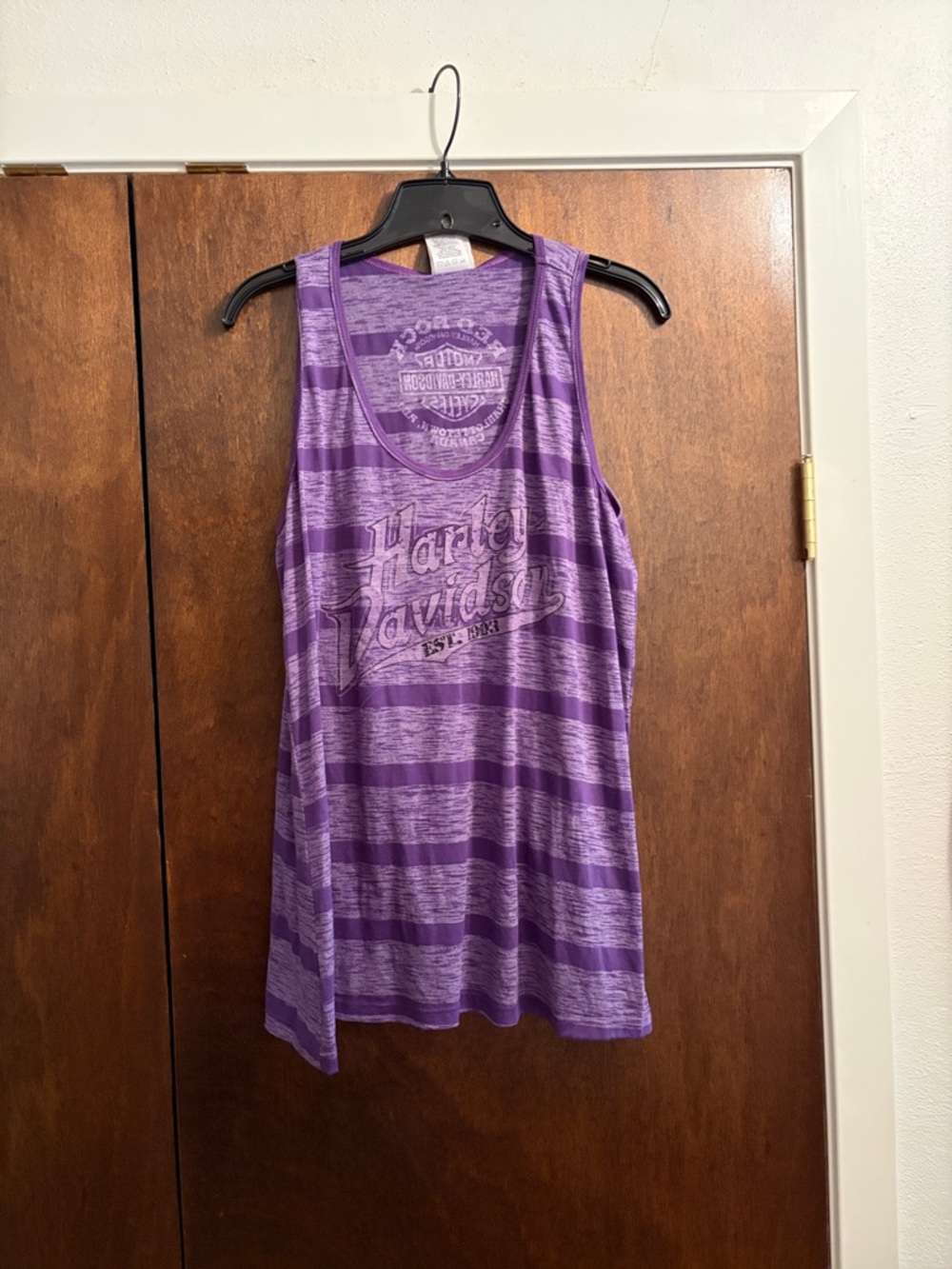 Harley-Davidson Women's Purple Striped Logo Tank